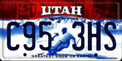 UT license plate C953HS