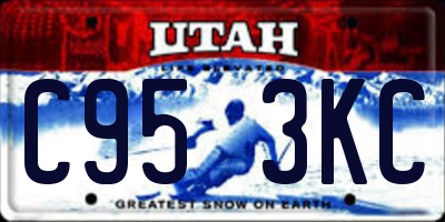 UT license plate C953KC