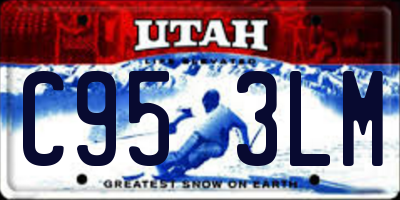 UT license plate C953LM