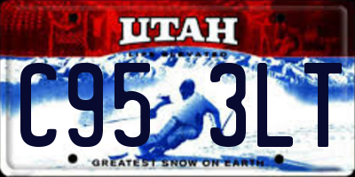 UT license plate C953LT