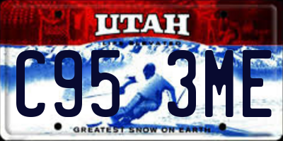 UT license plate C953ME