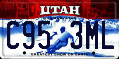 UT license plate C953ML