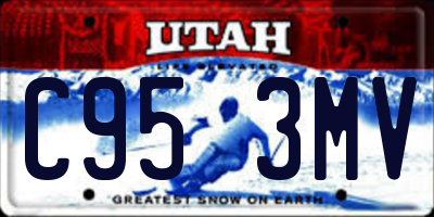 UT license plate C953MV