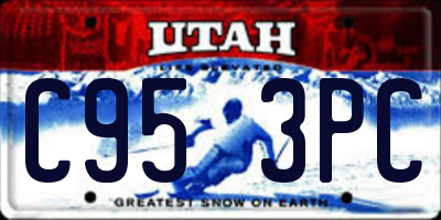UT license plate C953PC