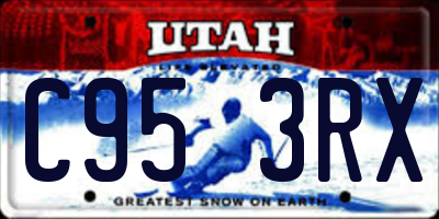 UT license plate C953RX