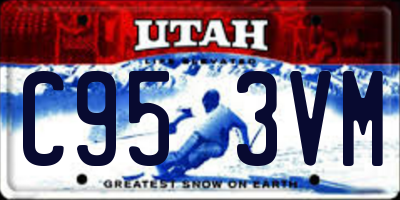 UT license plate C953VM