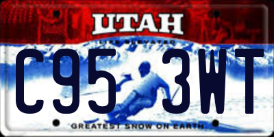UT license plate C953WT