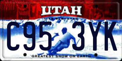 UT license plate C953YK