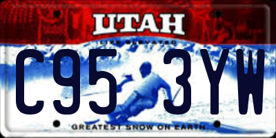 UT license plate C953YW