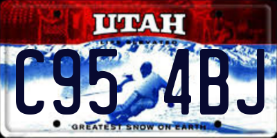 UT license plate C954BJ