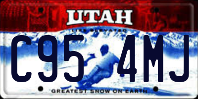 UT license plate C954MJ