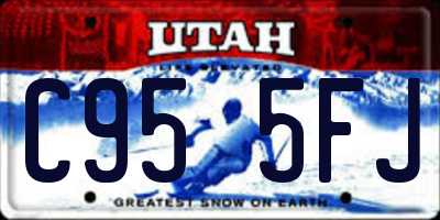 UT license plate C955FJ