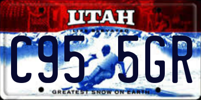 UT license plate C955GR