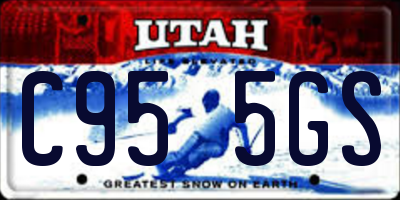 UT license plate C955GS