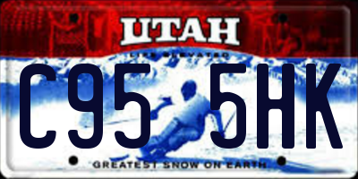 UT license plate C955HK