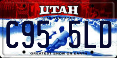 UT license plate C955LD