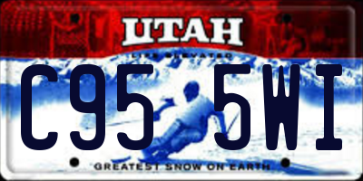 UT license plate C955WI