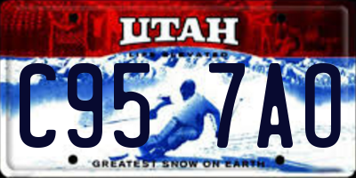 UT license plate C957AO