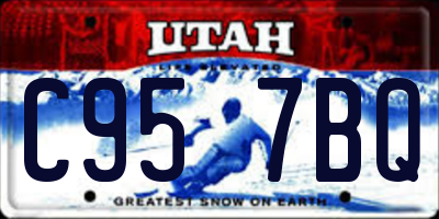 UT license plate C957BQ