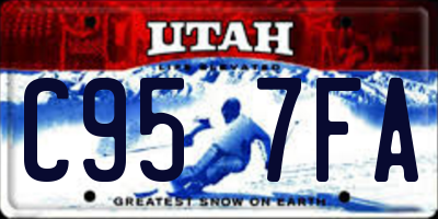 UT license plate C957FA