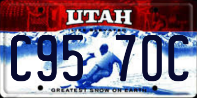 UT license plate C957OC