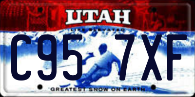 UT license plate C957XF