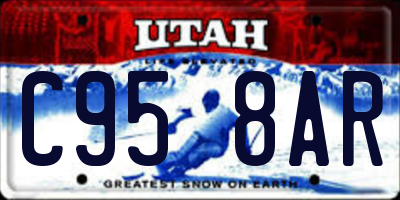 UT license plate C958AR