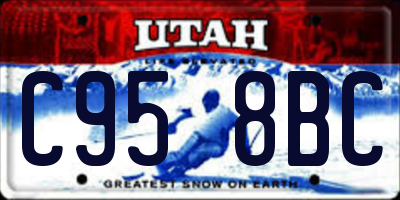 UT license plate C958BC