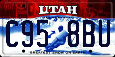 UT license plate C958BU