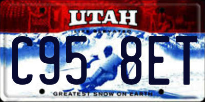 UT license plate C958ET