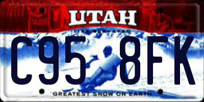 UT license plate C958FK