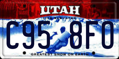 UT license plate C958FO