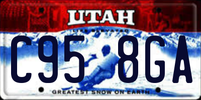 UT license plate C958GA
