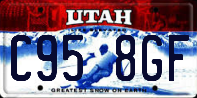 UT license plate C958GF