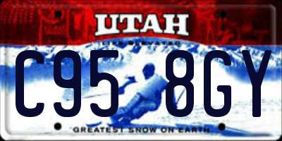 UT license plate C958GY