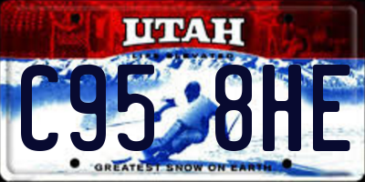 UT license plate C958HE