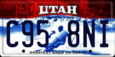 UT license plate C958NI