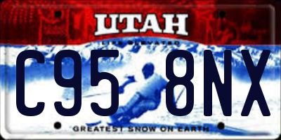 UT license plate C958NX