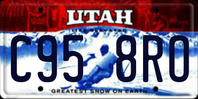 UT license plate C958RO