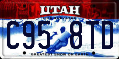 UT license plate C958TD