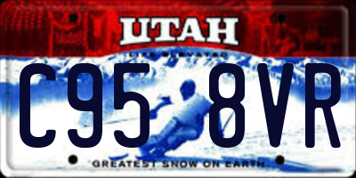 UT license plate C958VR