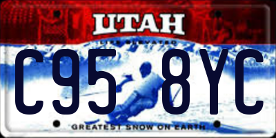 UT license plate C958YC