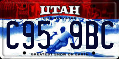 UT license plate C959BC