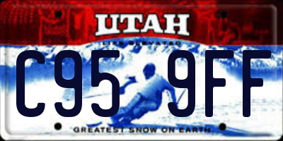 UT license plate C959FF
