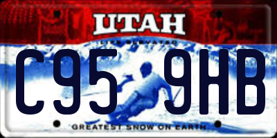 UT license plate C959HB