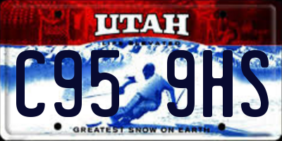 UT license plate C959HS