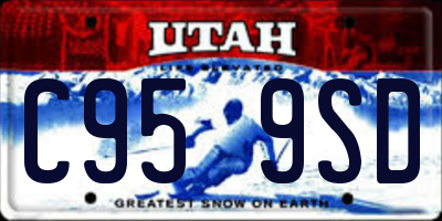 UT license plate C959SD