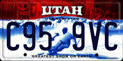 UT license plate C959VC