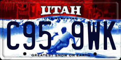 UT license plate C959WK