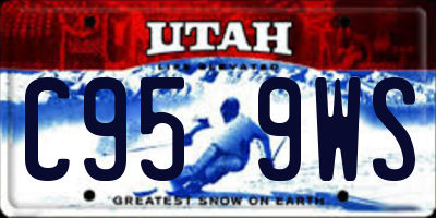 UT license plate C959WS